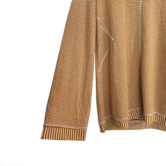 Maeve by Anthropologie Size SMALL Tai Cowl Neck Pullover Sweater Yellow Striped - Picture 6 of 10